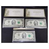 (3) SERIES 2003 UNCIRCULATED $2 NOTES