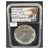 2021 TYPE I SILVER EAGLE NGC: MS69