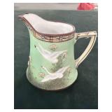 NIPPON HAND PAINTED 'FLYING GEESE' CREAM PITCHER