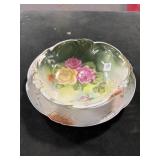 PORCELAIN 12 1/4' PLATE AND 10' BOWL - CABBAGE
