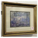 WATER LILLIES PRINT - FRAMED AND MATTED - 9' X 12'