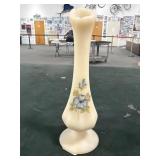 FENTON 'BLUE DOGWOOD' CUSTARD GLASS - 7 1/2'