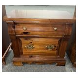 2 DRAWER PINE NIGHT STAND - CIRCA 1980'S -