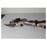 Damascus Steel fixed blade knives