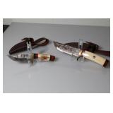 Damascus Steel fixed blade knives