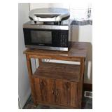 Microwave, Microwave Cart and George Forman Grill