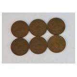 1974 Mexico 20 Centavos 6 ea.