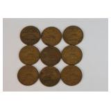 1966 Mexico 20 Centavos 9 ea.