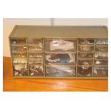 ORGANIZER DRAWERS WITH RADIO PARTS ETC