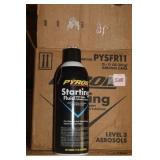 CASE OF 12 CANS PYROIL STARTING FLUID