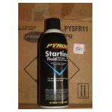 CASE OF 12 CANS PYROIL STARTING FLUID