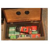 BOX OF VARIOUS RADIO TUBES SOME IN OG BOX