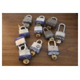 11 MASTER AND BRINX PADLOCKS WITH KEYS