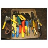 SEVERAL PAIR ELECTRICAL PLIERS