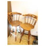PAIR SWIVEL COUNTER STOOLS