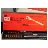 K-D 21 PIECE 1/4IN DRIVE SOCKET SET