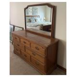 C.B. ATKINS DRESSER W/MIRROR 62X19X32