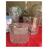 2 GLASS ICE BUCKETS