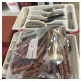 ASST. SILVERWARE - SOME W/WOOD HANDLES
