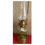 URANIUM GLASS OIL LAMP