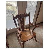 TELL CITY BANNISTER BACK ROCKING CHAIR