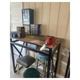 METAL WORK TABLE W/CRAFTSMAN VISE 45X24X43