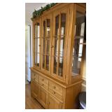 MAPLE FINISH CHINA CABINET - 49X19X82 - 2 PC.