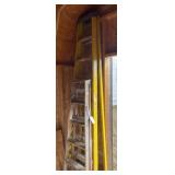 8 FT. FIBERGLASS & 5 FT. WOOD STEP LADDERS