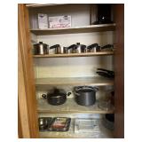CONTENTS OF CUPBOARD: POT'S PANS ECT