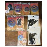 (6) TI PROJECT KEY RINGS & (2) ROPE CHAINS