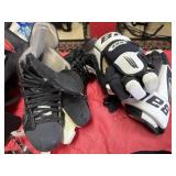 NIKE ICE SKATES SIZE 12, PAIR OF BAUER HOCKEY GL