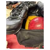 BOWLING BALL & BOWLING SHOES SIZE 10.5 & CASE