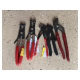 (2) HOSE CLAMP PLIERS, LOCKING PLIERS, (2) CRESC