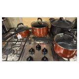 5 QT NONSTICK ALUMINUM PASTA POT & 3PC TRAMONTINA