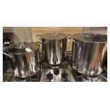 6PC LARGE STAINLESS STEEL MULTI-COOKER SET
