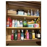 CONTENTS OF CABINET ABOVE LAUNDRY ROOM SINK