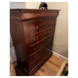 MAHOGANY HIGH BOY CHEST 6 DRAWERS 53"x20"x40"