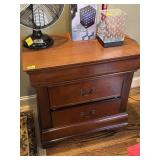 MAHOGANY NIGHT STAND W/ SIGNATURE GUN SAFE