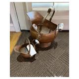 (2) COPPER COAL HOGS