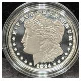 2024-S MORGAN PROOF SILVER DOLLAR - W/COA AND BOX