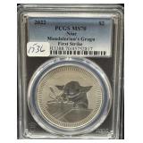 2022 MANDALORIAN'S GROGU - 1 OZ SILVER COIN - NIUE