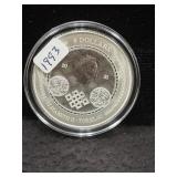2021 TOKELAU $5 'CHRONOS' - 1 OZ SILVER ROUND -