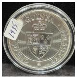 2019 GUINEA - ST. HELENA SHIELD - 1 OZ SILVER ROUN