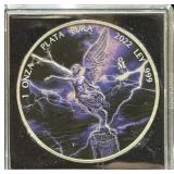 2022Mo MEXICO 1 OZ SILVER COIN - COLORIZED -