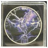 2022Mo MEXICO 1 OZ SILVER COIN - COLORIZED -