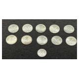 (10) MEXICO LIBERTAD 1/10 OZ SILVER ROUNDS AND (1)