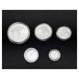 2021Mo MEXICO LIBERTAD 5 COIN SILVER SET -