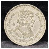 1964 MEXICO 1 PESO COIN - 10% SILVER - 16 GRAMS