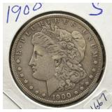 1900-S MORGAN SILVER DOLLAR