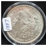 1884-O MORGAN SILVER DOLLAR